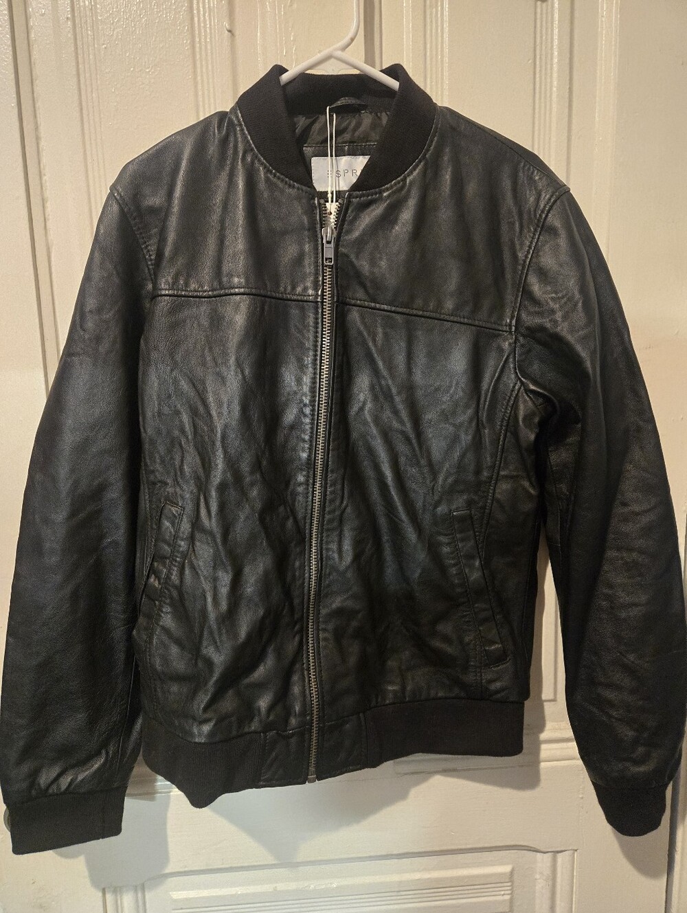 Sheepskin NWT ESPRIT Women's M Leather Zipper Bomber Jacket